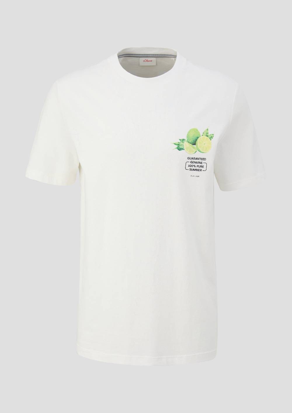 S.Oliver Baumwoll-T-Shirt Mit Crew Neck Und Frontprint