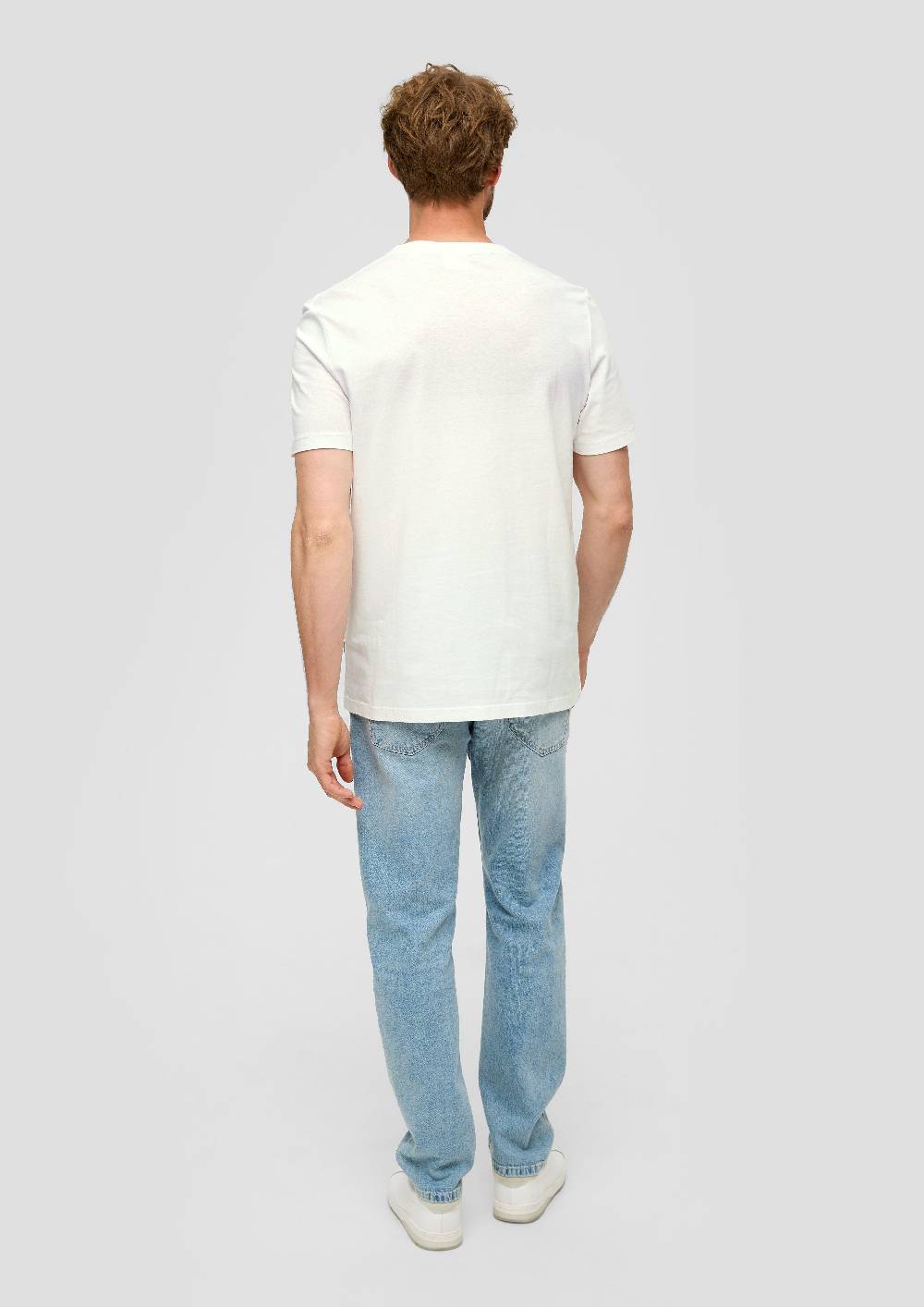 S.Oliver Baumwoll-T-Shirt Mit Crew Neck Und Frontprint