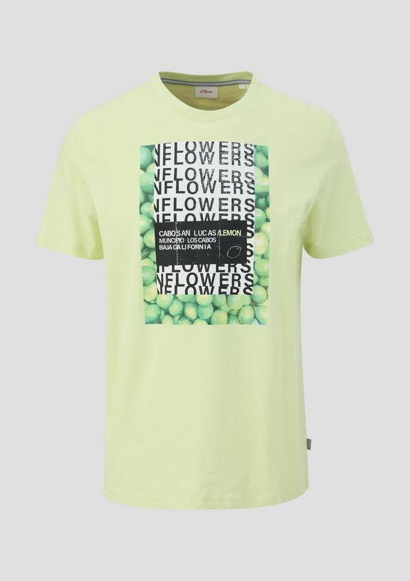 s.Oliver Baumwoll-T-Shirt mit Crew Neck und Frontprint