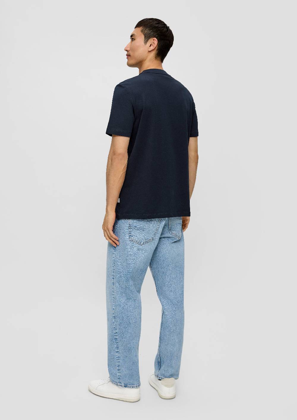 S.Oliver Baumwoll-T-Shirt Mit Crew Neck Und Frontprint