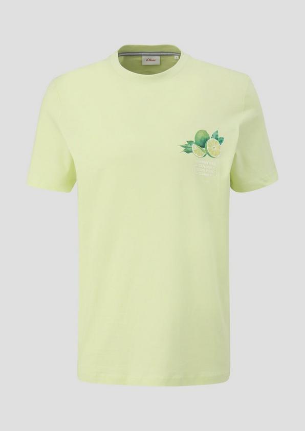 s.Oliver Baumwoll-T-Shirt mit Crew Neck und Frontprint