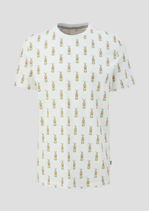 s.Oliver Baumwoll-T-Shirt mit Crew Neck und Sinalco®-Print