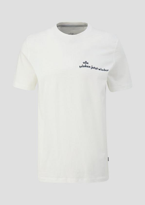 s.Oliver Baumwoll-T-Shirt mit Crew Neck und Sinalco®-Print