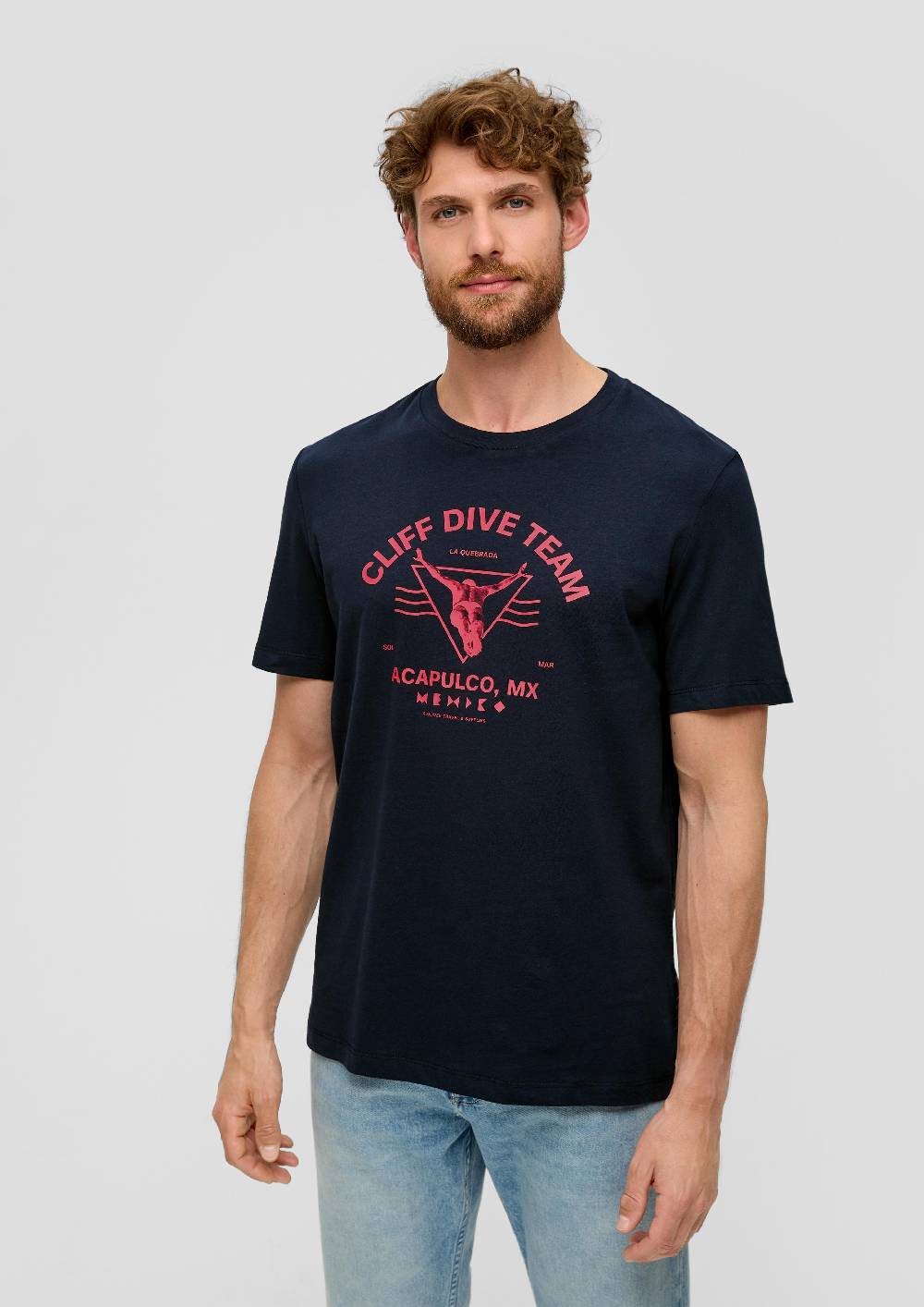 S.Oliver Baumwoll-T-Shirt Mit Frontseitigem Artwork-Print