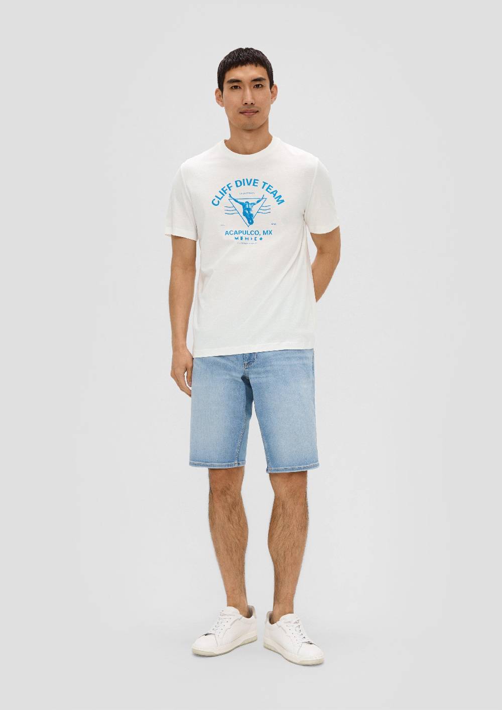 S.Oliver Baumwoll-T-Shirt Mit Frontseitigem Artwork-Print