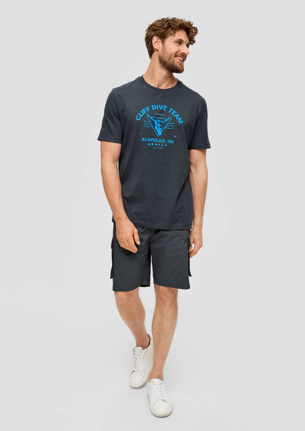 S.Oliver Baumwoll-T-Shirt Mit Frontseitigem Artwork-Print