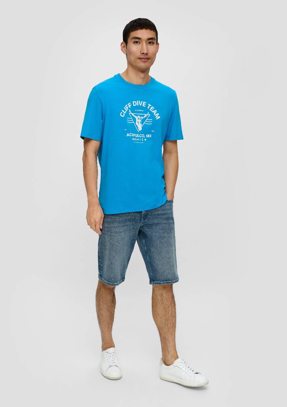 S.Oliver Baumwoll-T-Shirt Mit Frontseitigem Artwork-Print