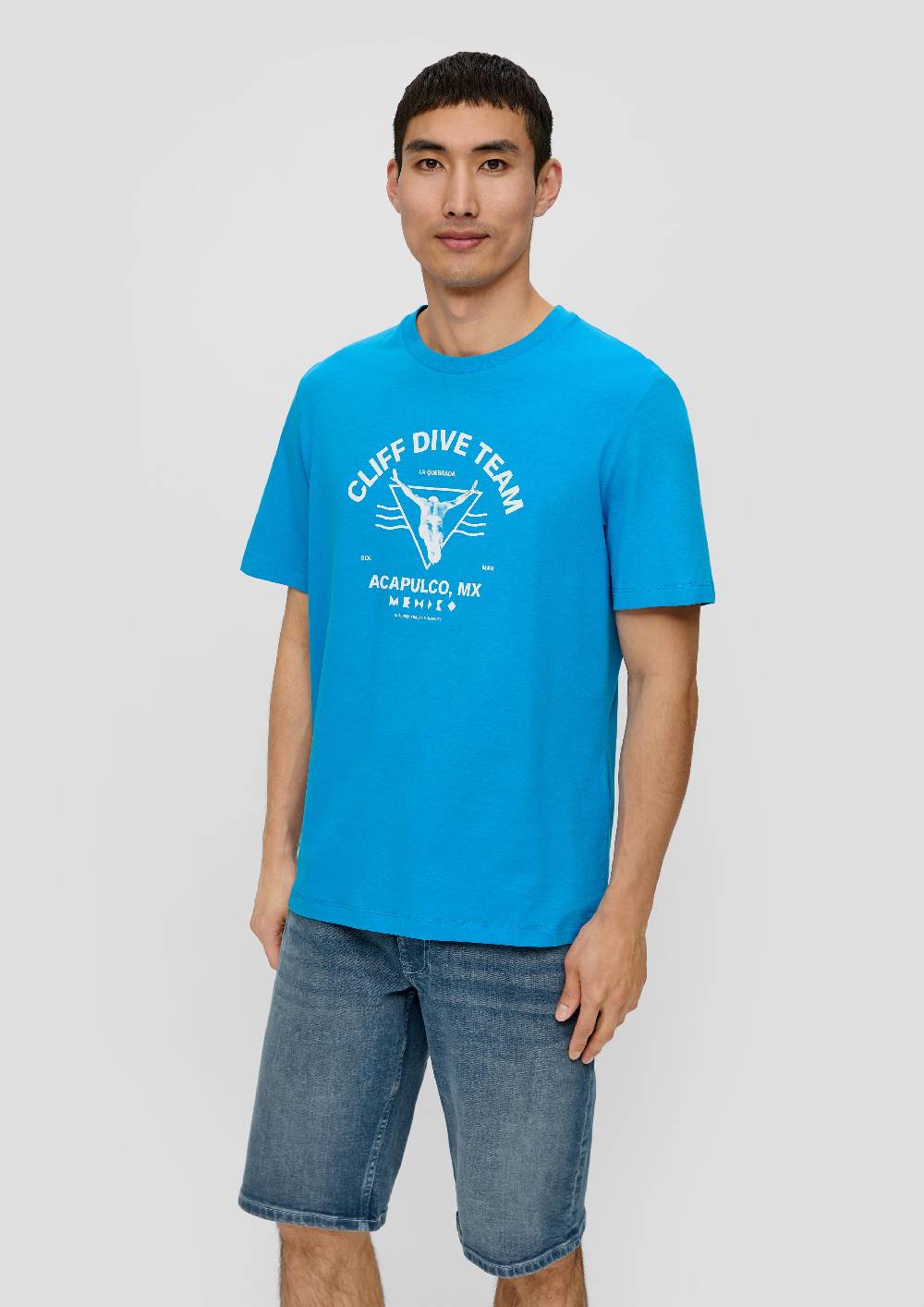 S.Oliver Baumwoll-T-Shirt Mit Frontseitigem Artwork-Print