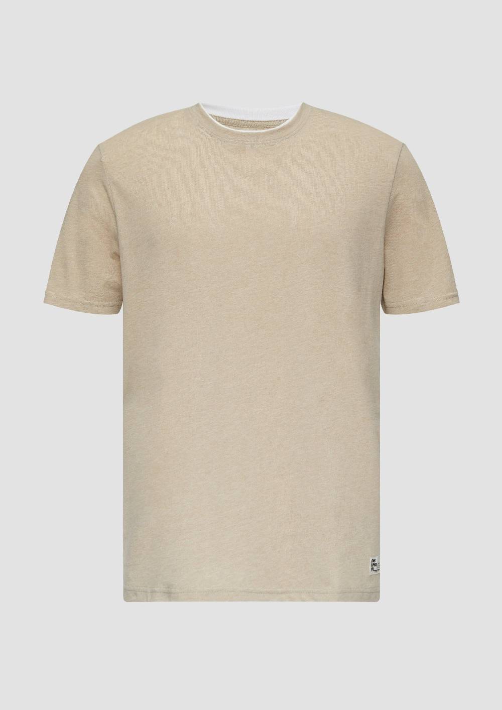 S.Oliver Baumwoll-T-Shirt Mit Layering-Detail Am Kragen