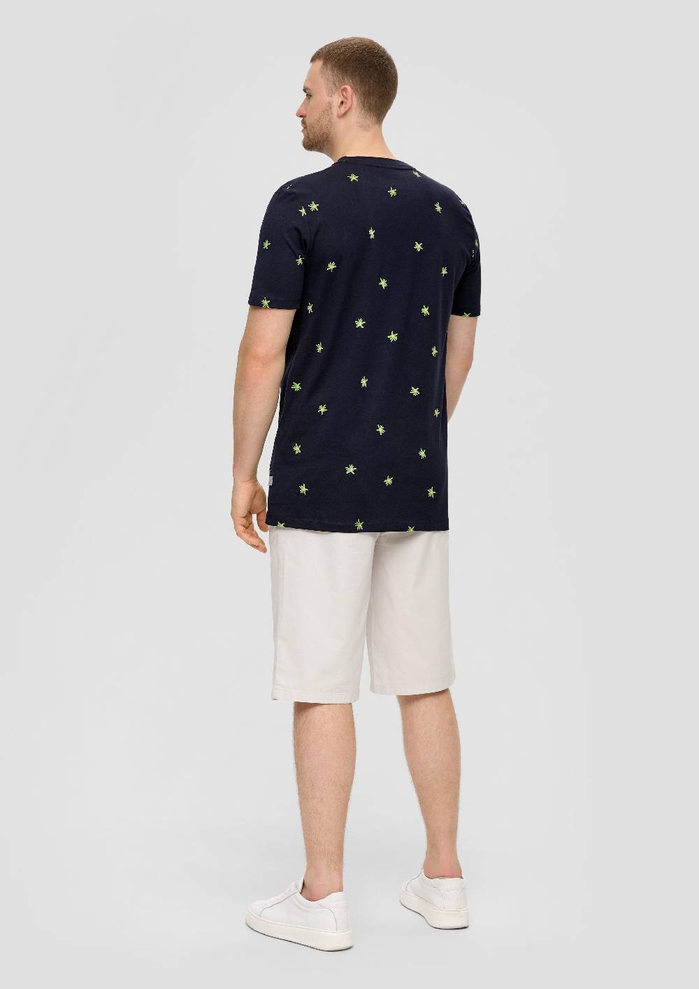 S.Oliver Baumwollshirt Mit All-over-Print Und Crew Neck