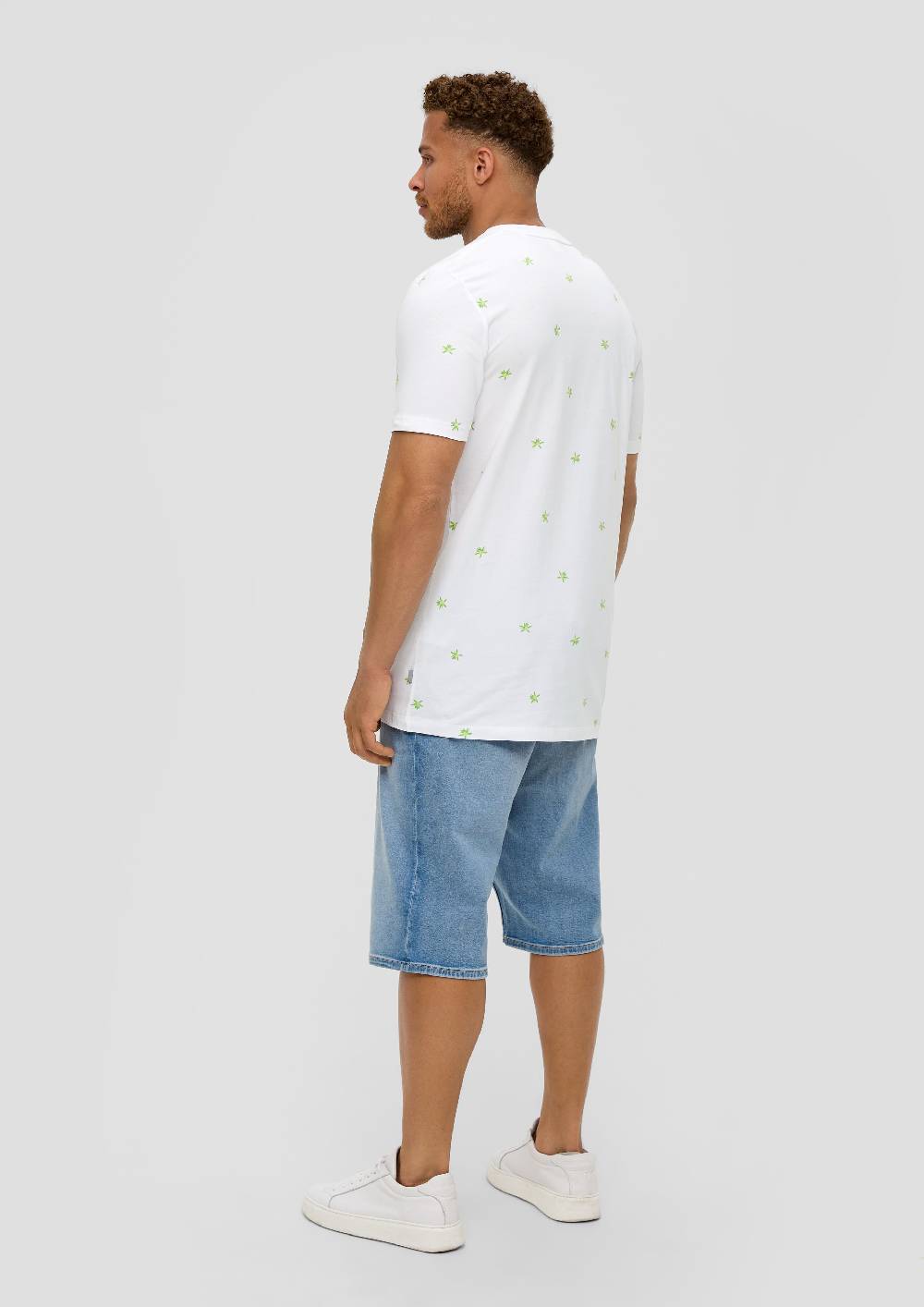 S.Oliver Baumwollshirt Mit All-over-Print Und Crew Neck