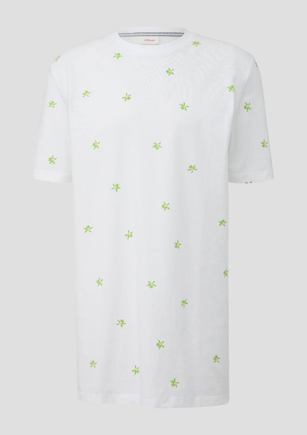 S.Oliver Baumwollshirt Mit All-over-Print Und Crew Neck