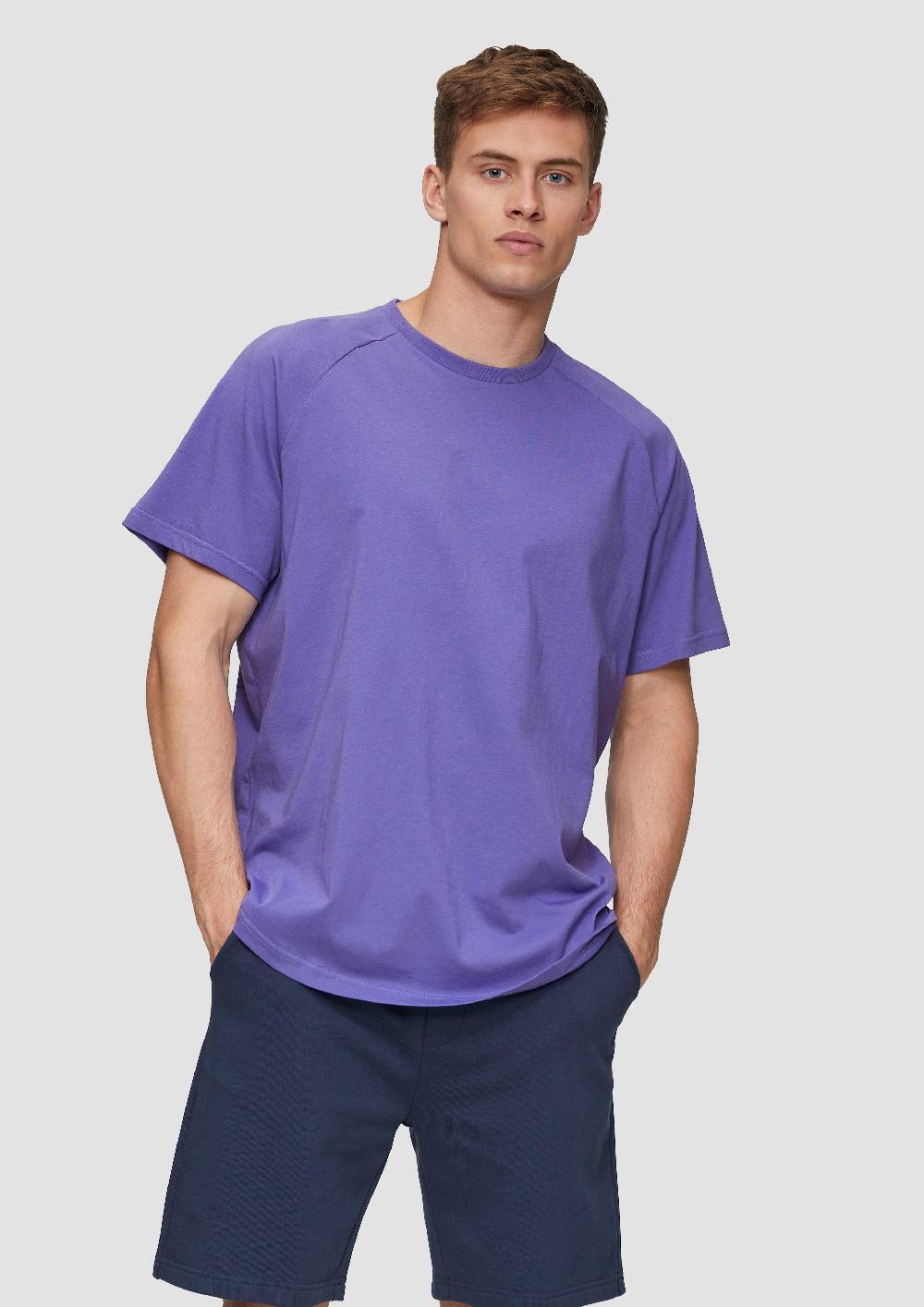 S.Oliver Baumwollshirt Mit Raglanärmeln Und Rippblende