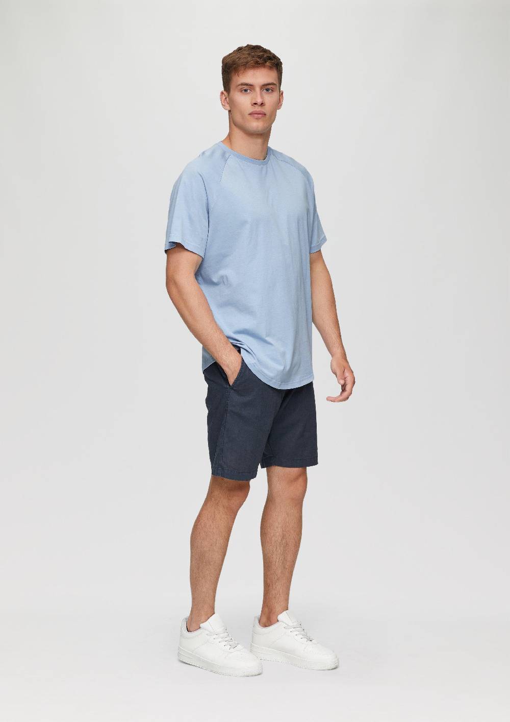 S.Oliver Baumwollshirt Mit Raglanärmeln Und Rippblende