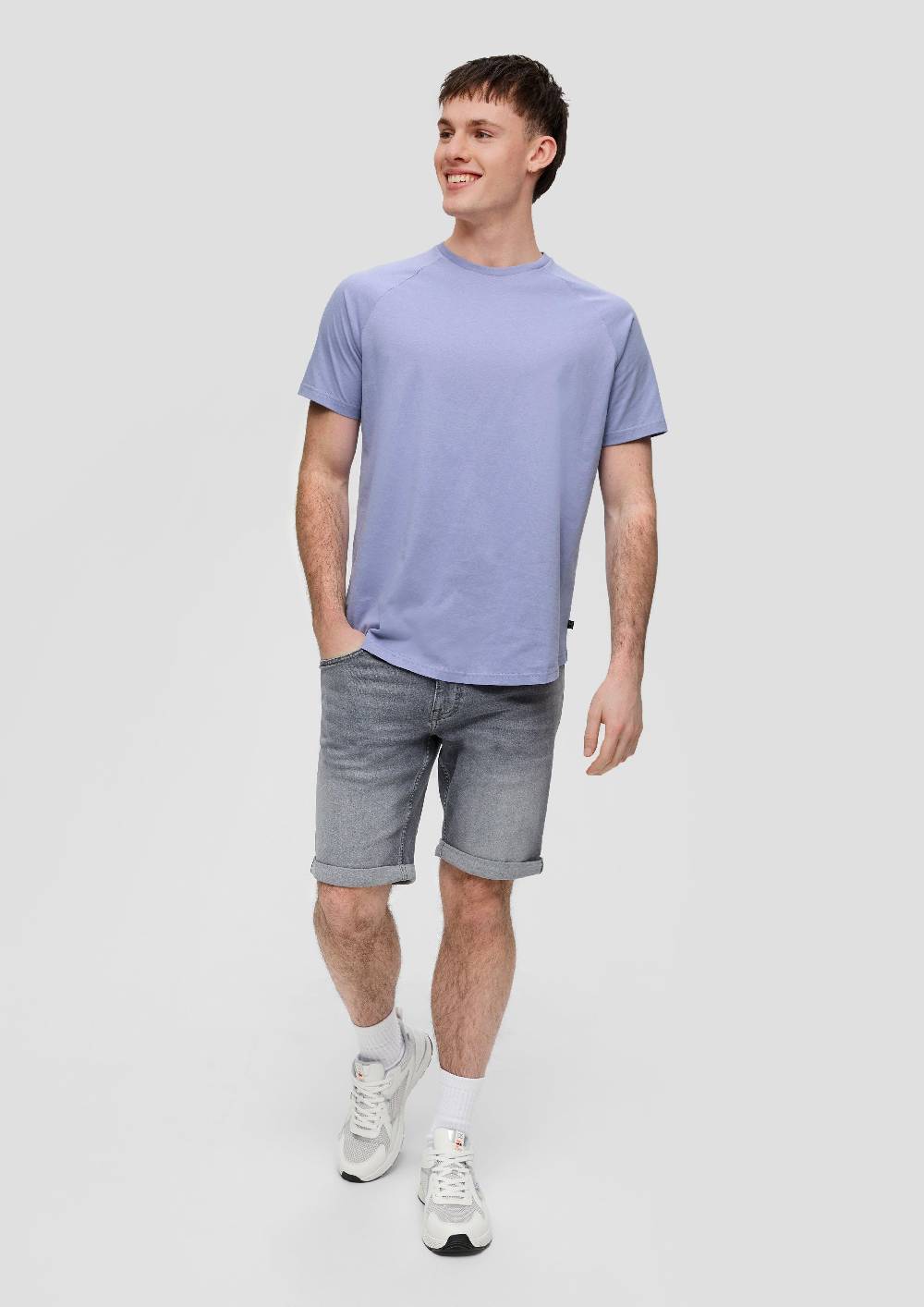 S.Oliver Baumwollshirt Mit Raglanärmeln Und Rippblende