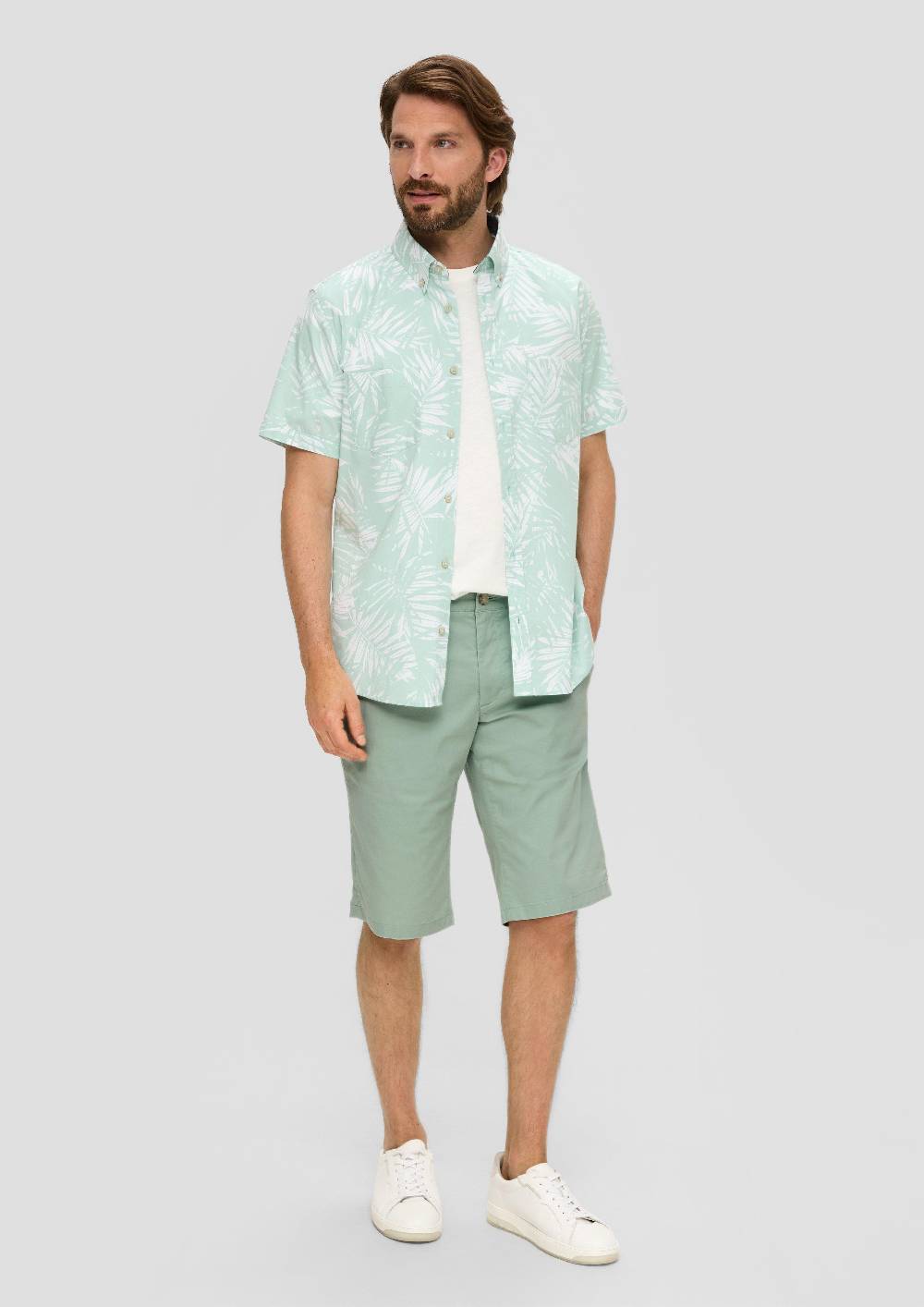 S.Oliver Bermuda Aus Baumwoll-Stretch Mit Paspeltasche