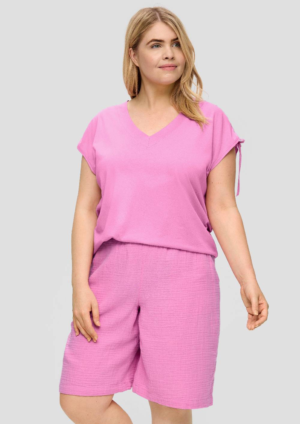 S.Oliver Bermuda Aus Baumwolle Mit Musterstruktur Und Elastikbund