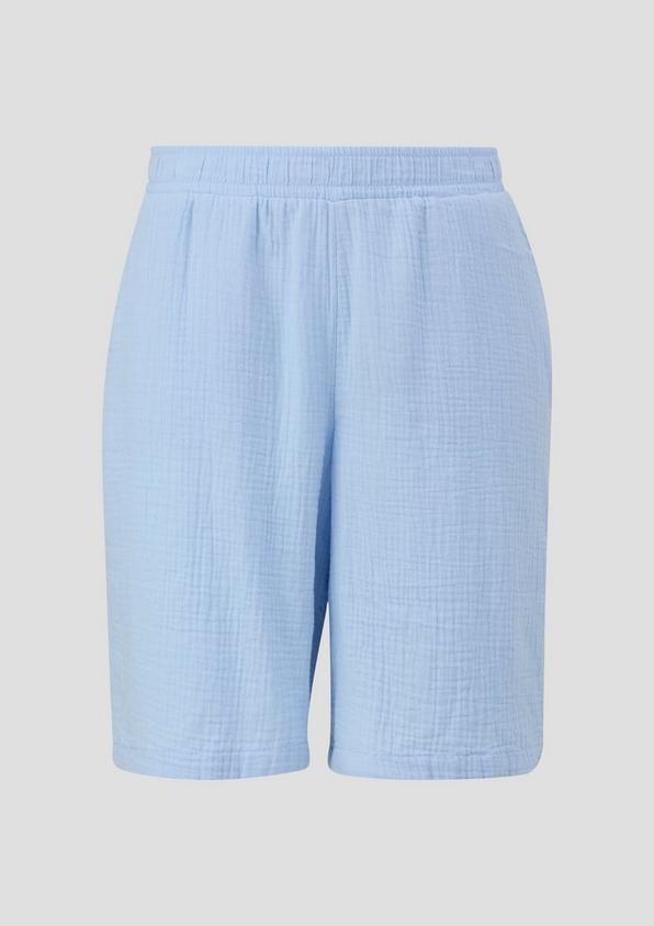 s.Oliver Bermuda aus Baumwolle mit Musterstruktur und Elastikbund