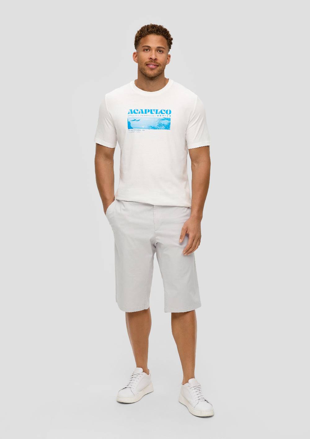 S.Oliver Bermuda-Hose Aus Baumwoll-Stretch Mit Knopfverschluss