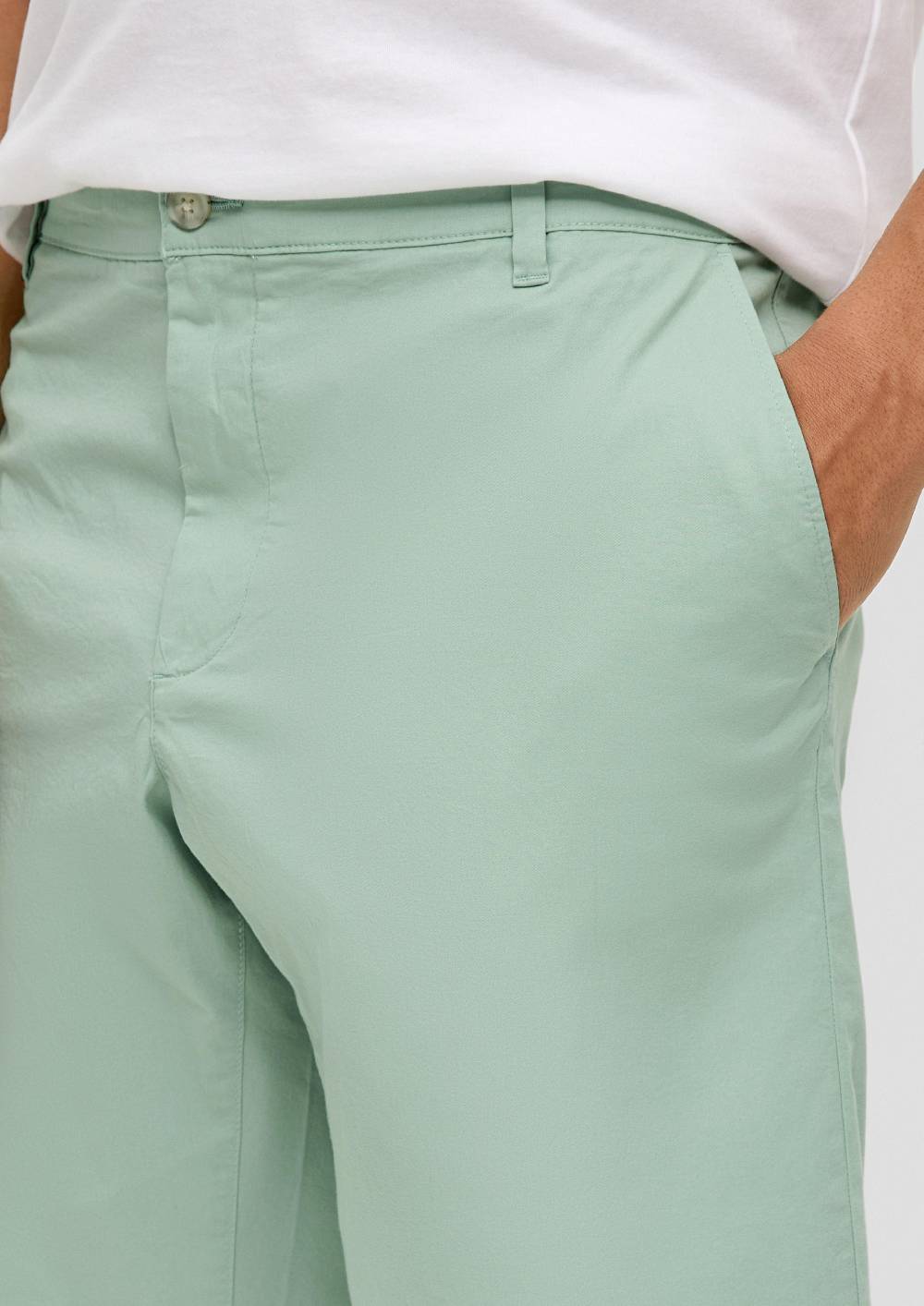 S.Oliver Bermuda-Hose Aus Baumwoll-Stretch Mit Knopfverschluss