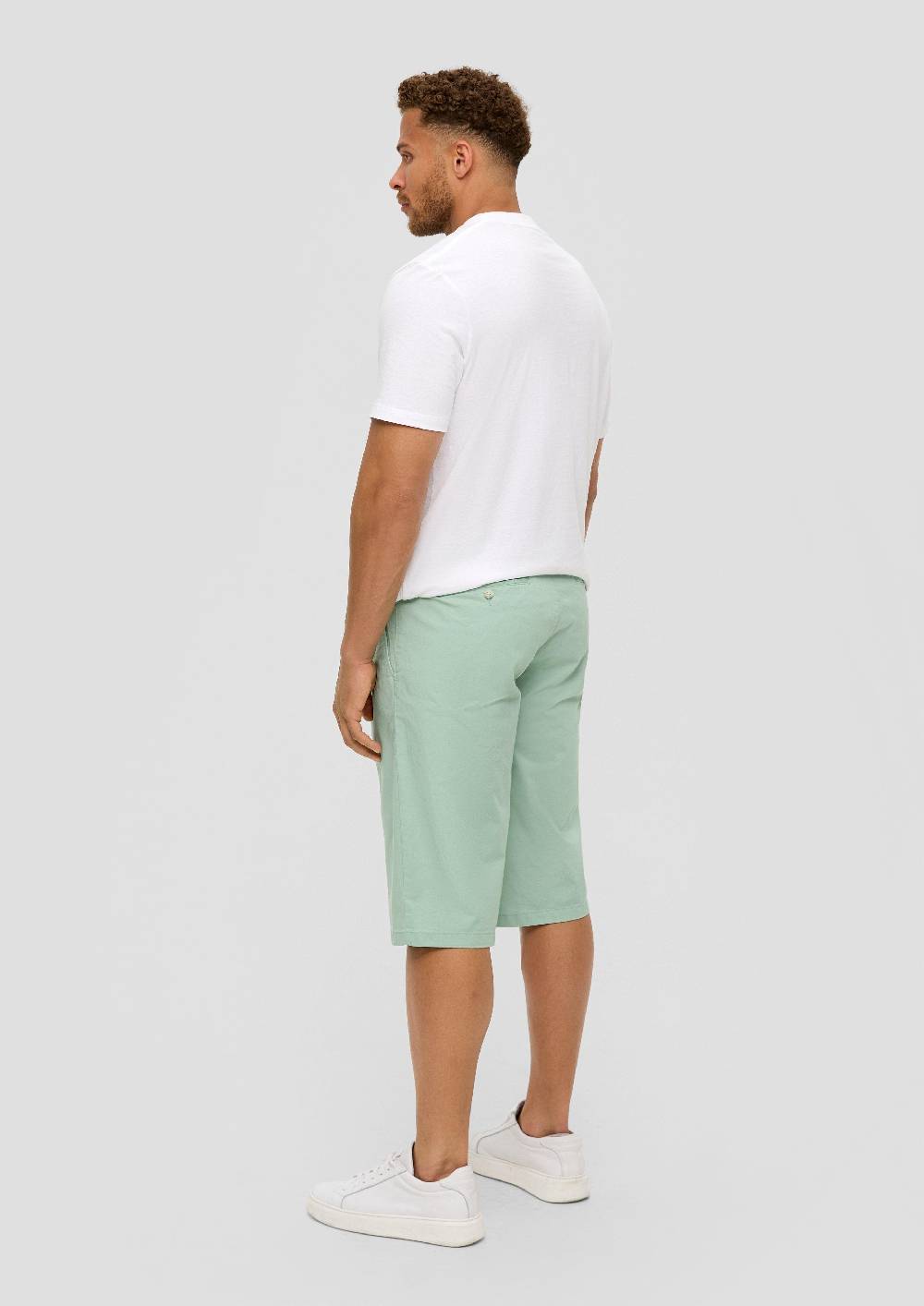 S.Oliver Bermuda-Hose Aus Baumwoll-Stretch Mit Knopfverschluss