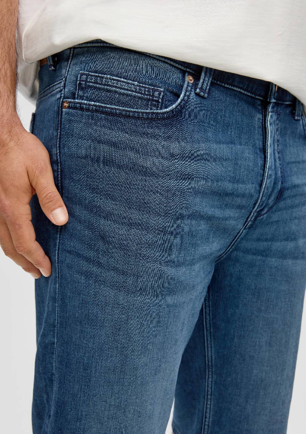 S.Oliver Bermuda Jeans Mauro / Regular Fit / High Rise / Straight Leg