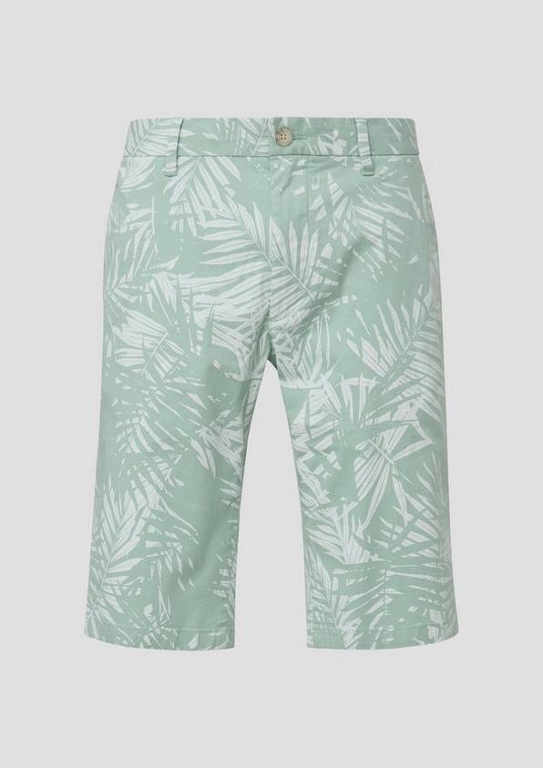 s.Oliver Bermuda mit All-over-Print aus Baumwoll-Stretch