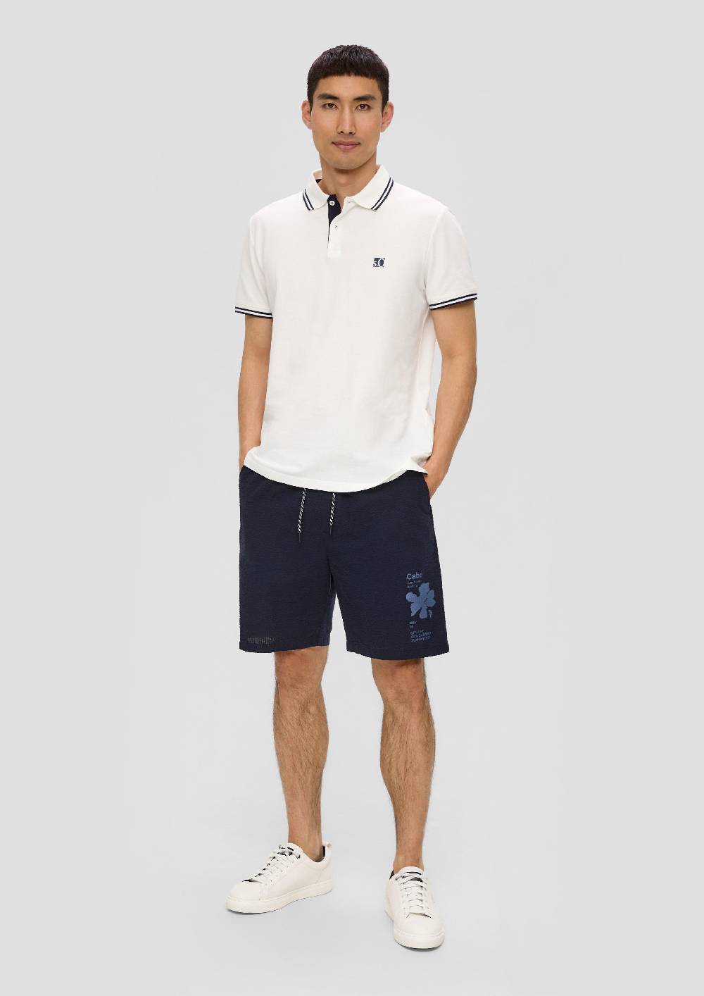 S.Oliver Bermuda-Shorts Im Relaxed Fit Mit Print-Detail