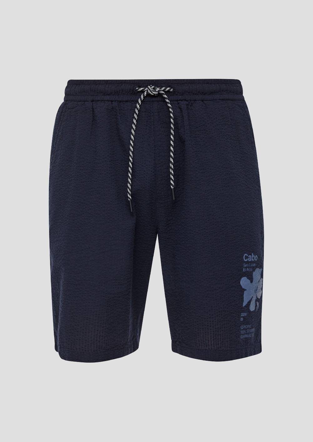 S.Oliver Bermuda-Shorts Im Relaxed Fit Mit Print-Detail