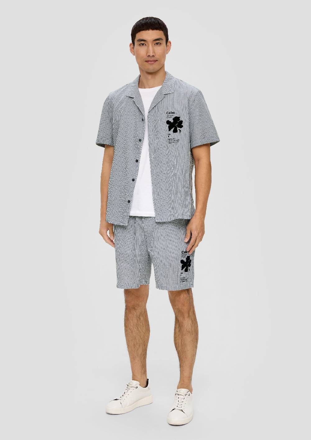 S.Oliver Bermuda-Shorts Im Relaxed Fit Mit Print-Detail