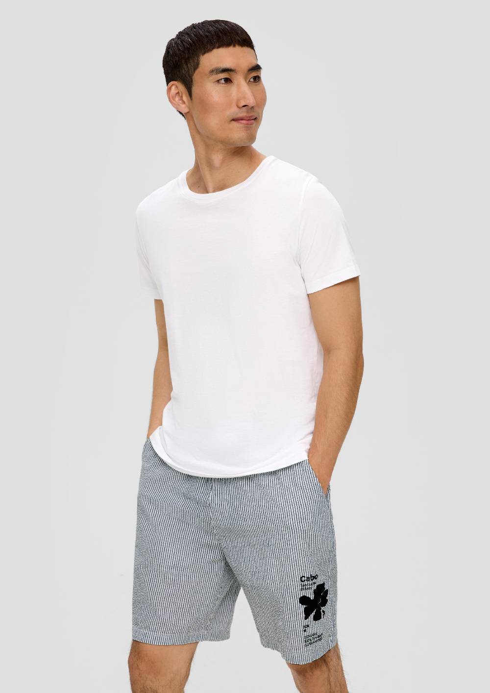 S.Oliver Bermuda-Shorts Im Relaxed Fit Mit Print-Detail