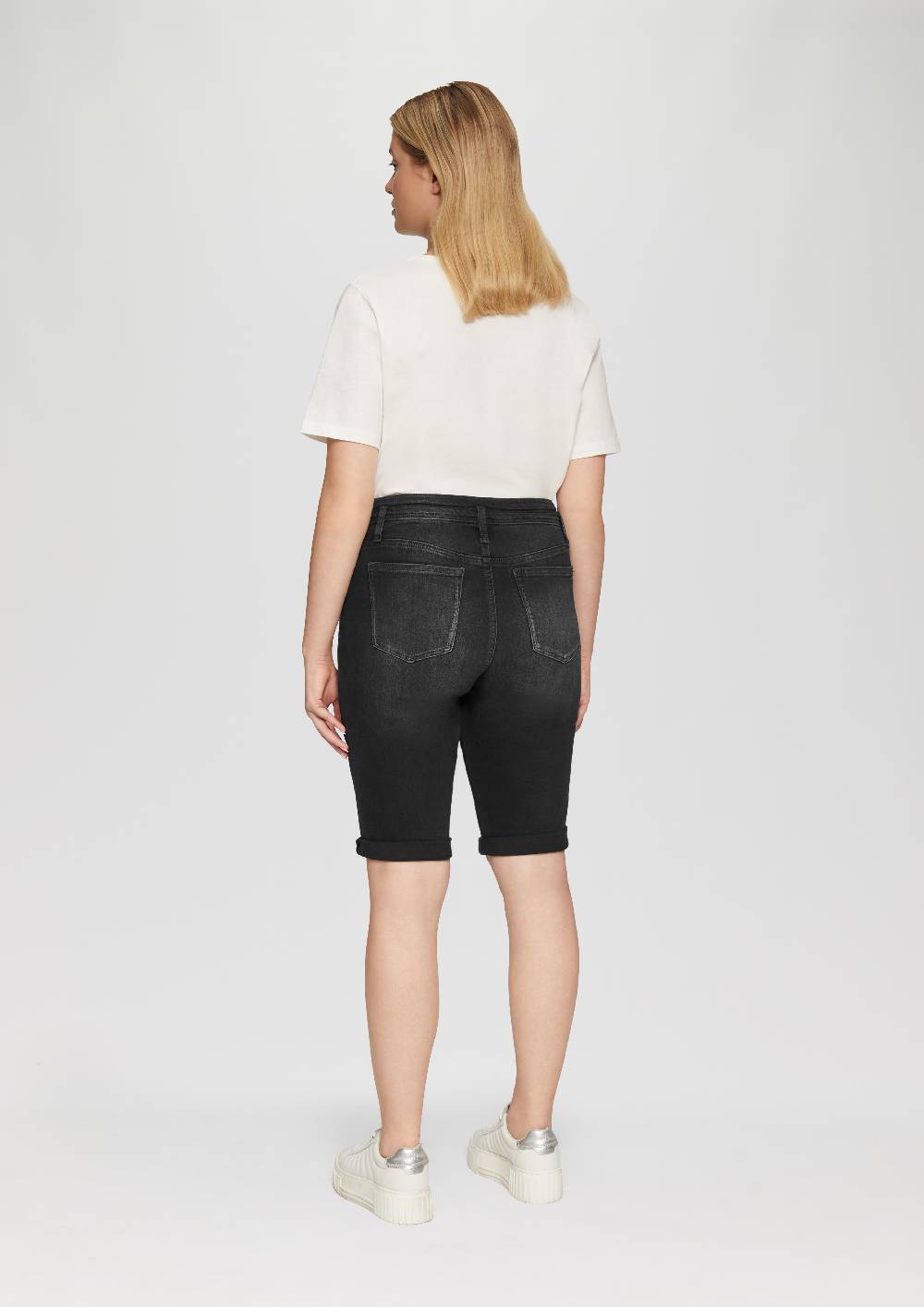 S.Oliver Bermuda / Slim Leg / Mid Rise / Mit Gürtelschlaufen