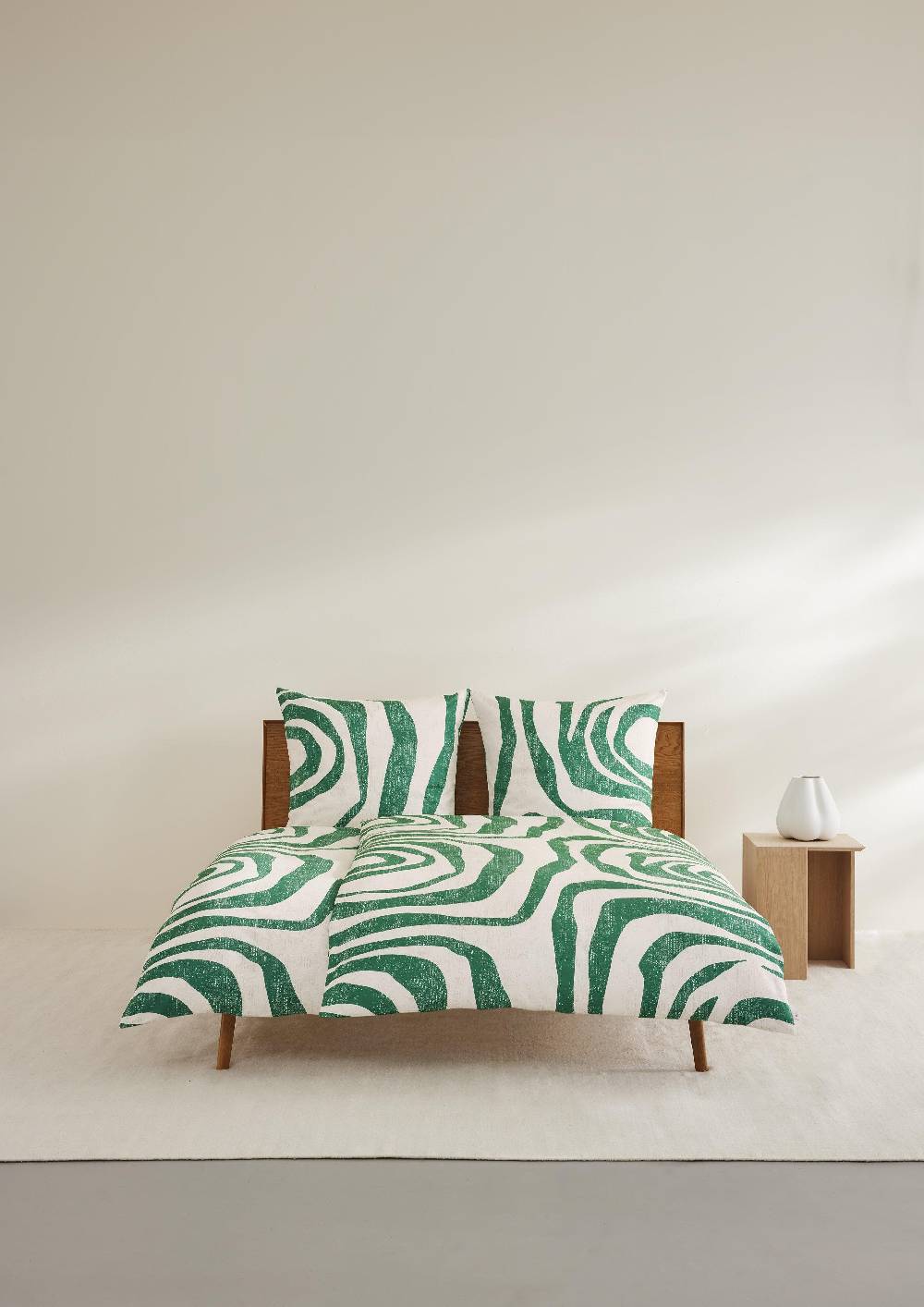 S.Oliver Bettwäsche Aus Baumwoll-Satin Mit Abstraktem Muster