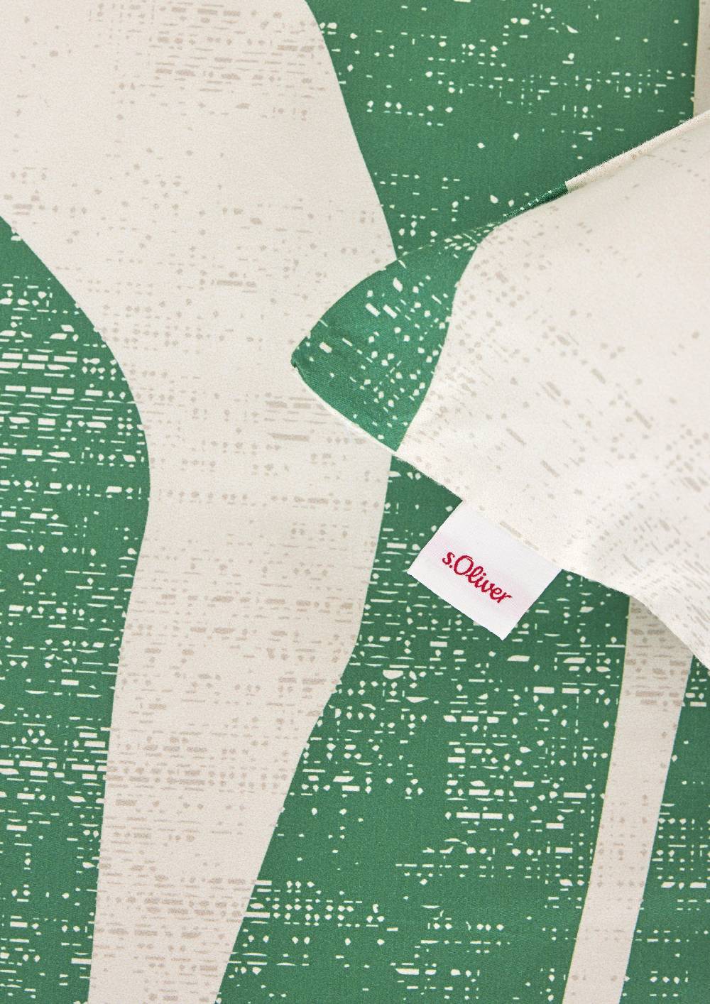 S.Oliver Bettwäsche Aus Baumwoll-Satin Mit Abstraktem Muster