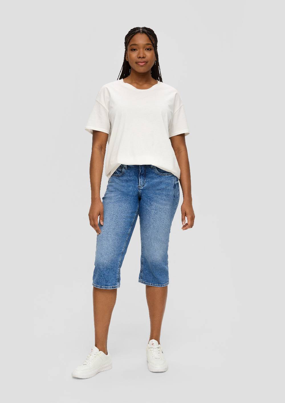 S.Oliver Capri-Jeans Catie / Slim Fit / Mid Rise / Slim Leg