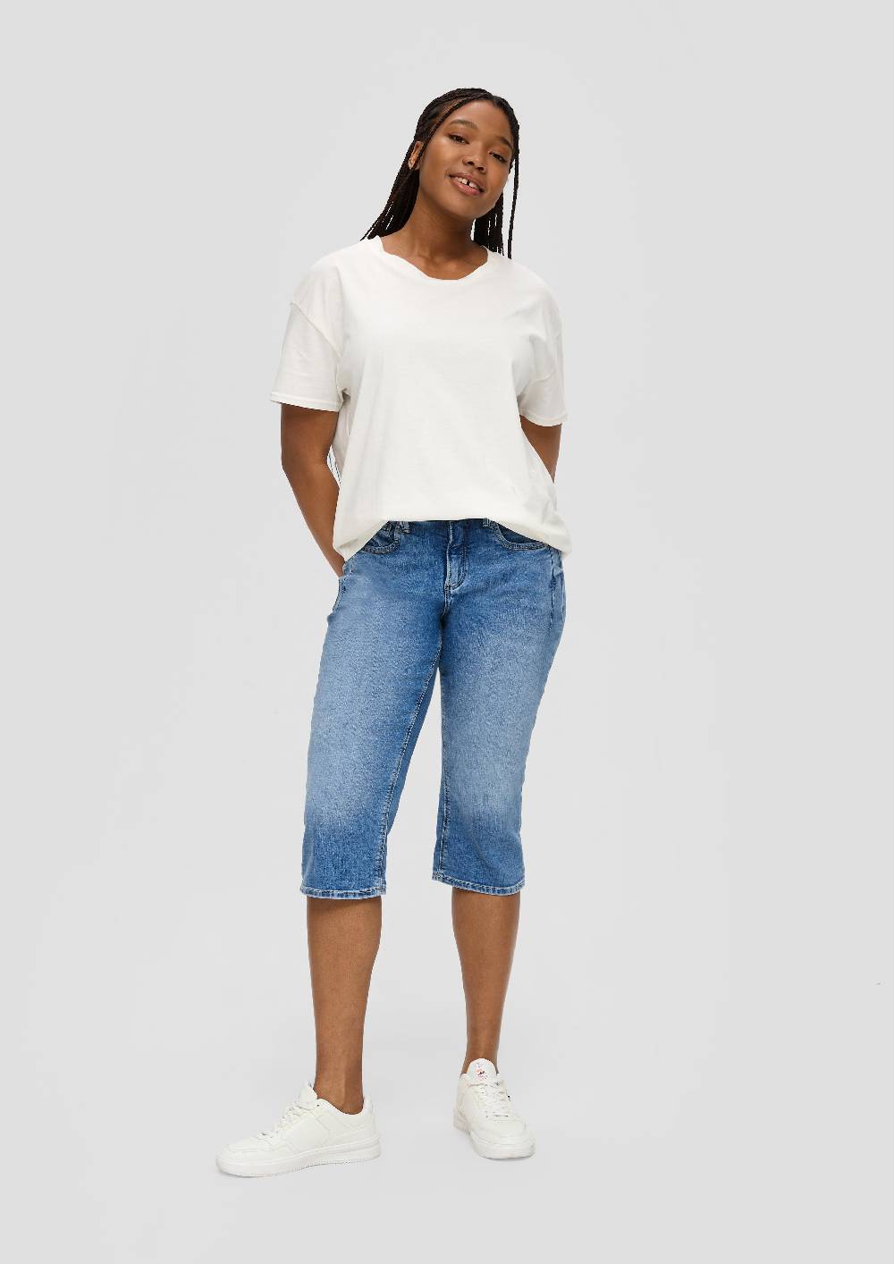 S.Oliver Capri-Jeans Catie / Slim Fit / Mid Rise / Slim Leg