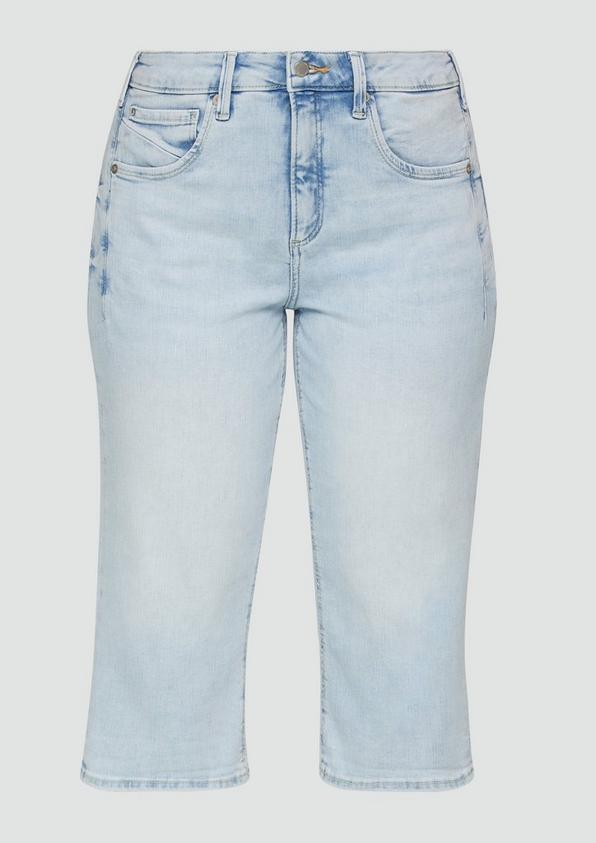 s.Oliver Capri-Jeans / Mid Rise / Slim Leg / Seitliche Ziernähte