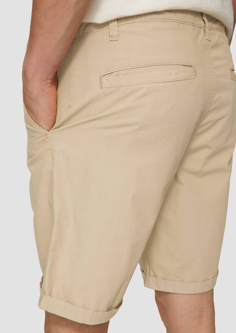 S.Oliver Chino-Shorts Aus Baumwolle Mit Fixiertem Umschlag