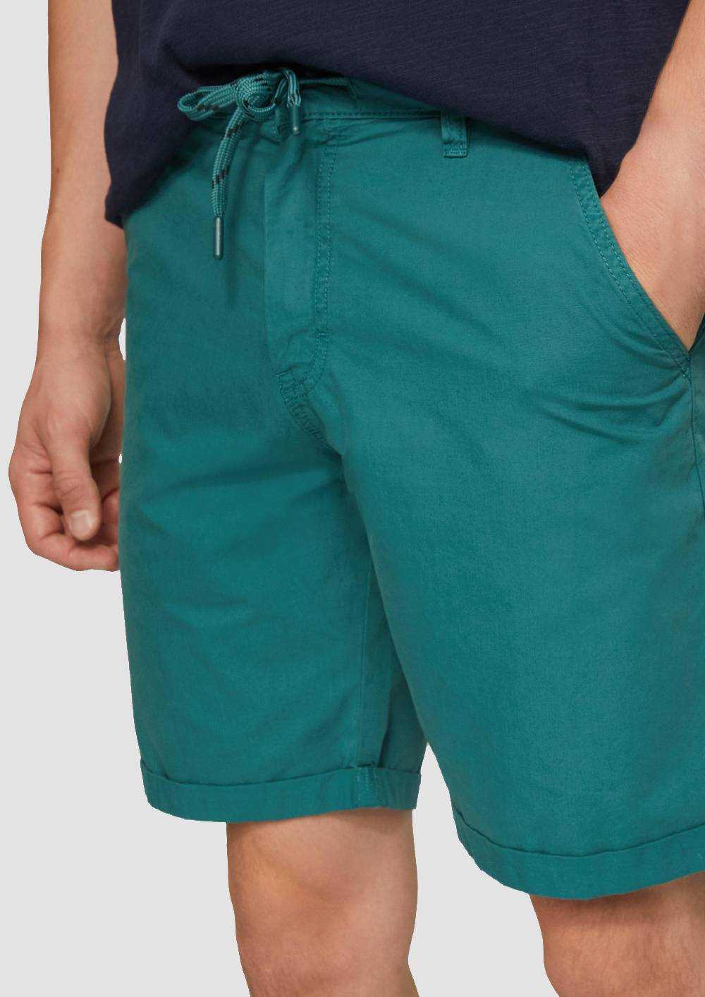 S.Oliver Chino-Shorts Aus Baumwolle Mit Fixiertem Umschlag