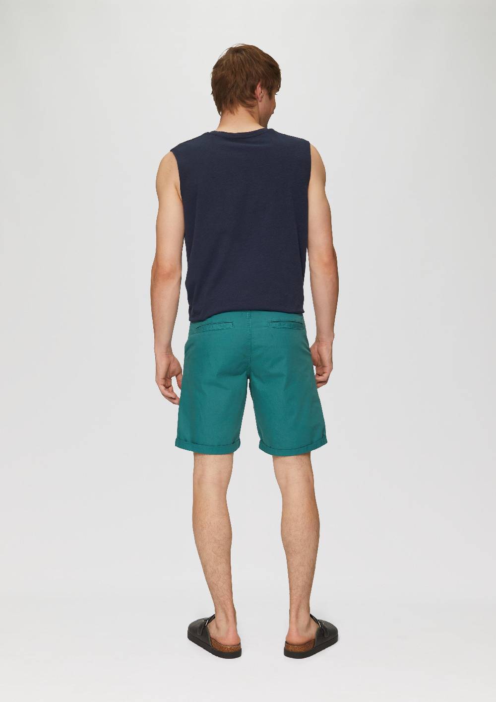 S.Oliver Chino-Shorts Aus Baumwolle Mit Fixiertem Umschlag