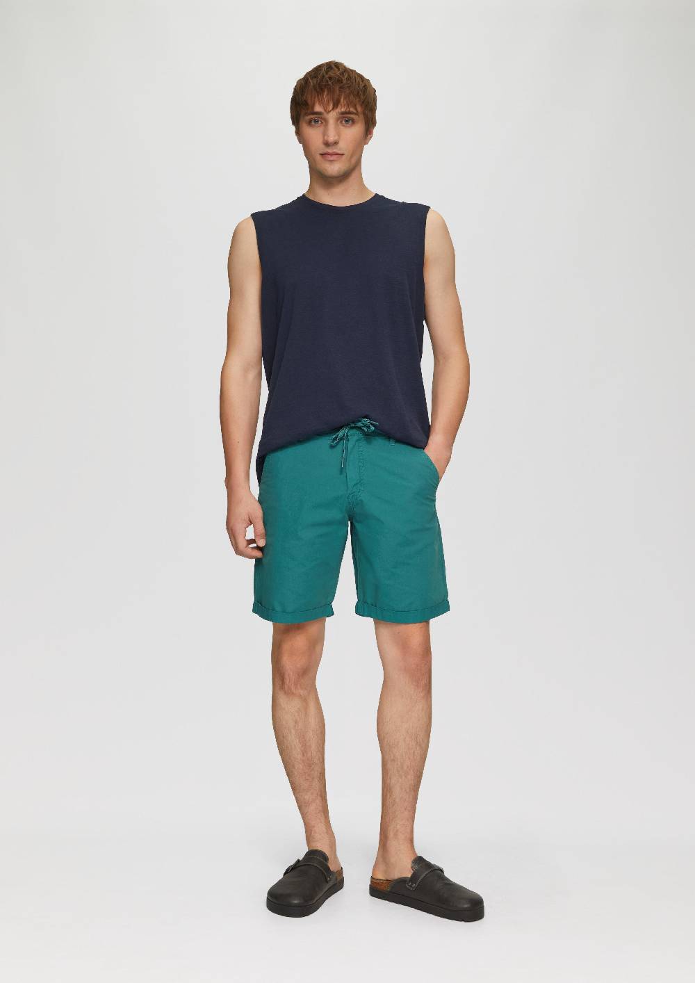 S.Oliver Chino-Shorts Aus Baumwolle Mit Fixiertem Umschlag