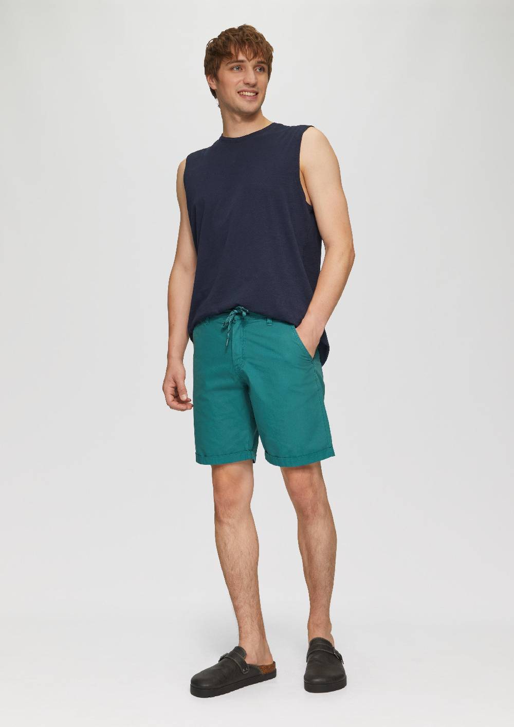 S.Oliver Chino-Shorts Aus Baumwolle Mit Fixiertem Umschlag