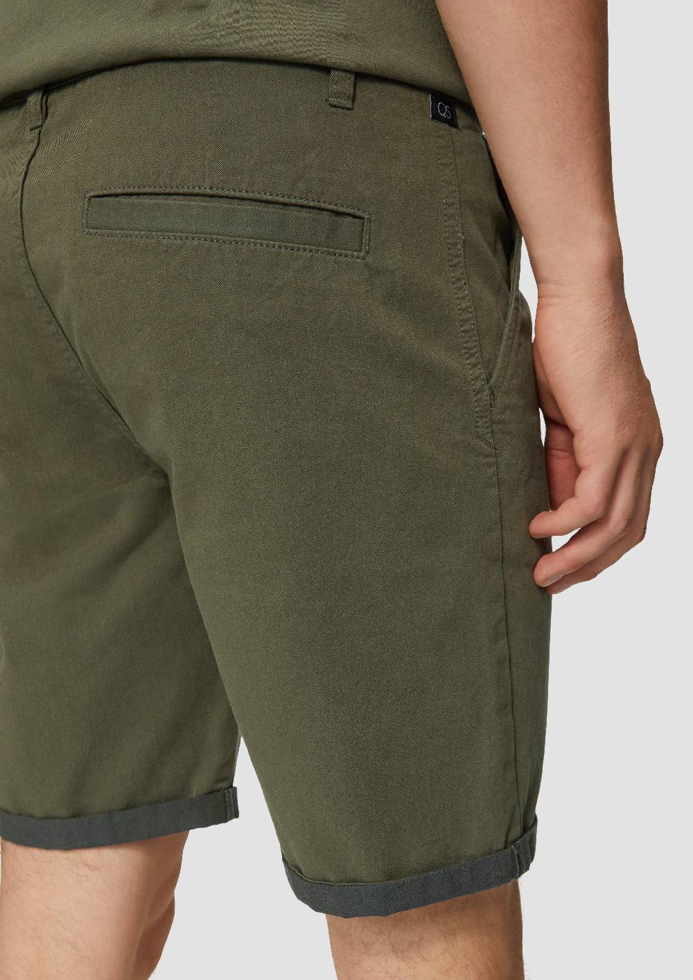 S.Oliver Chino-Shorts Aus Baumwolle Mit Fixiertem Umschlag