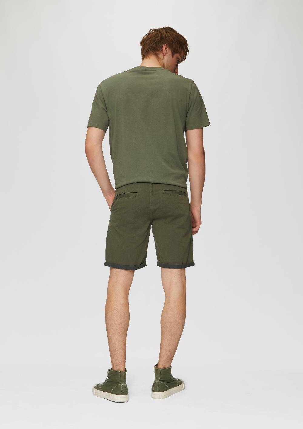 S.Oliver Chino-Shorts Aus Baumwolle Mit Fixiertem Umschlag