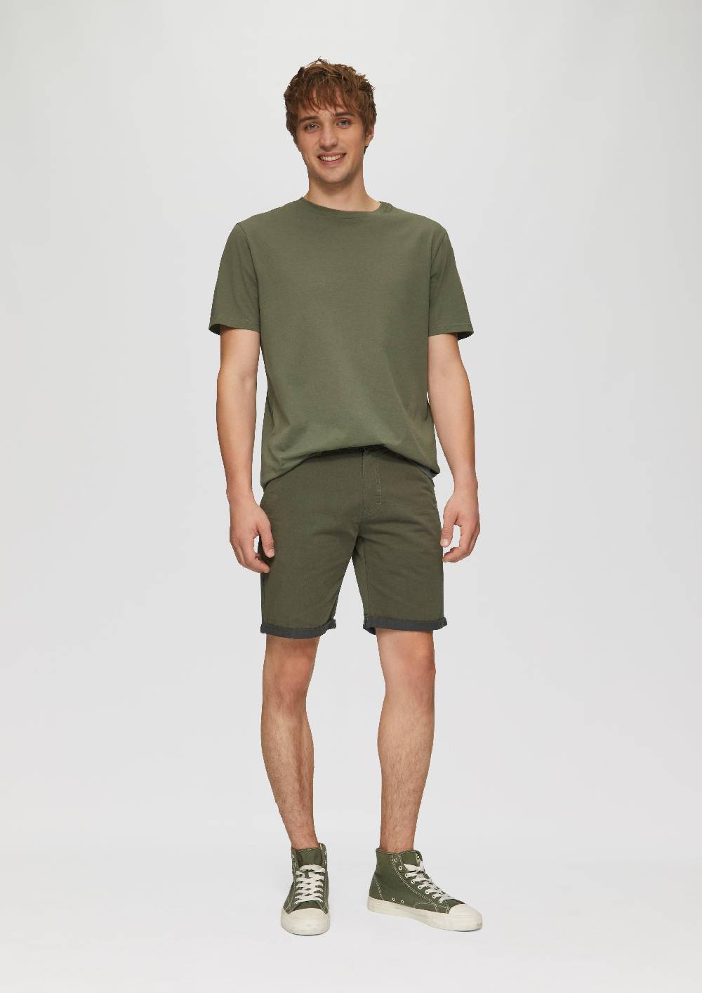 S.Oliver Chino-Shorts Aus Baumwolle Mit Fixiertem Umschlag