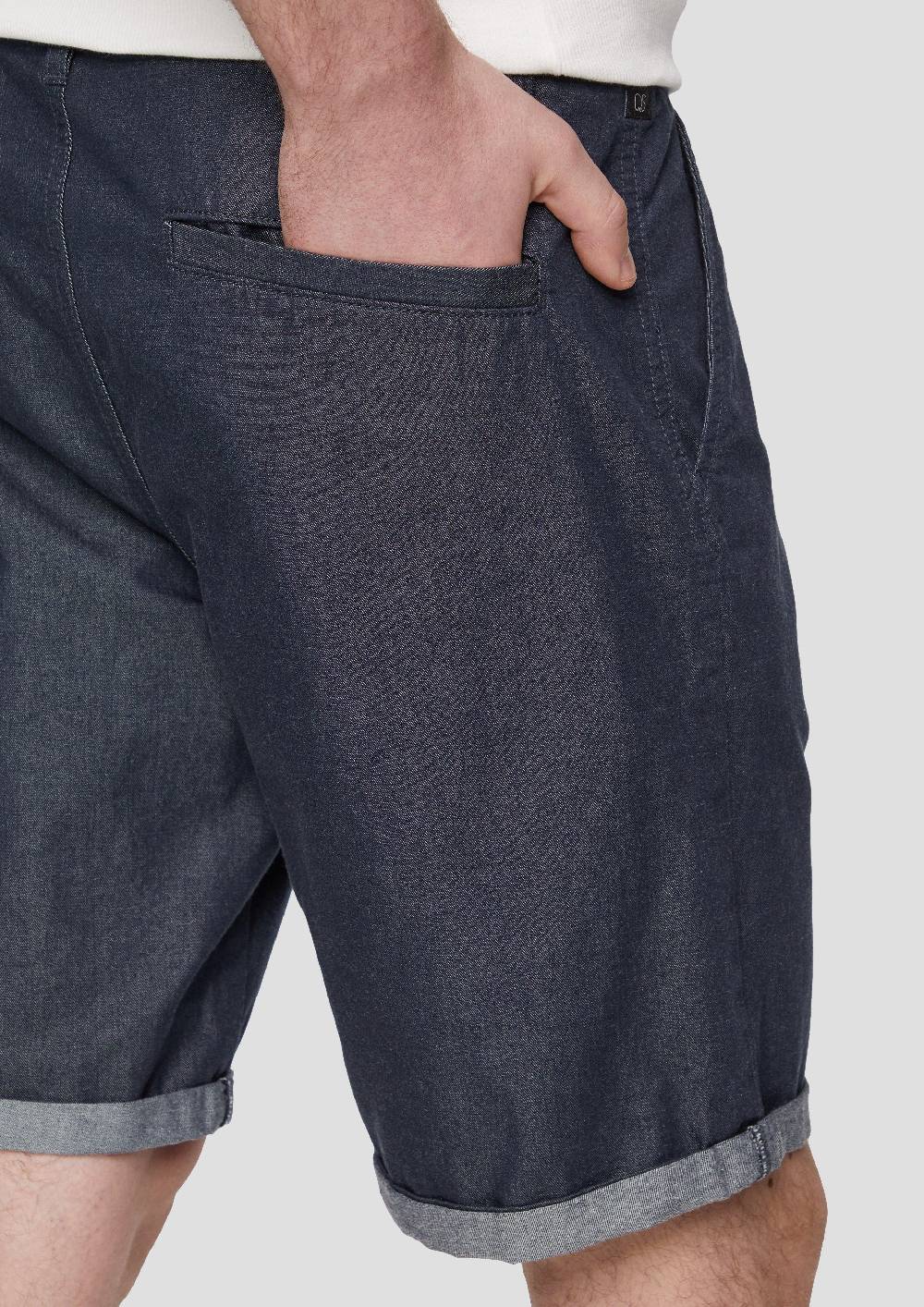 S.Oliver Chino-Shorts Aus Baumwolle Mit Fixiertem Umschlag