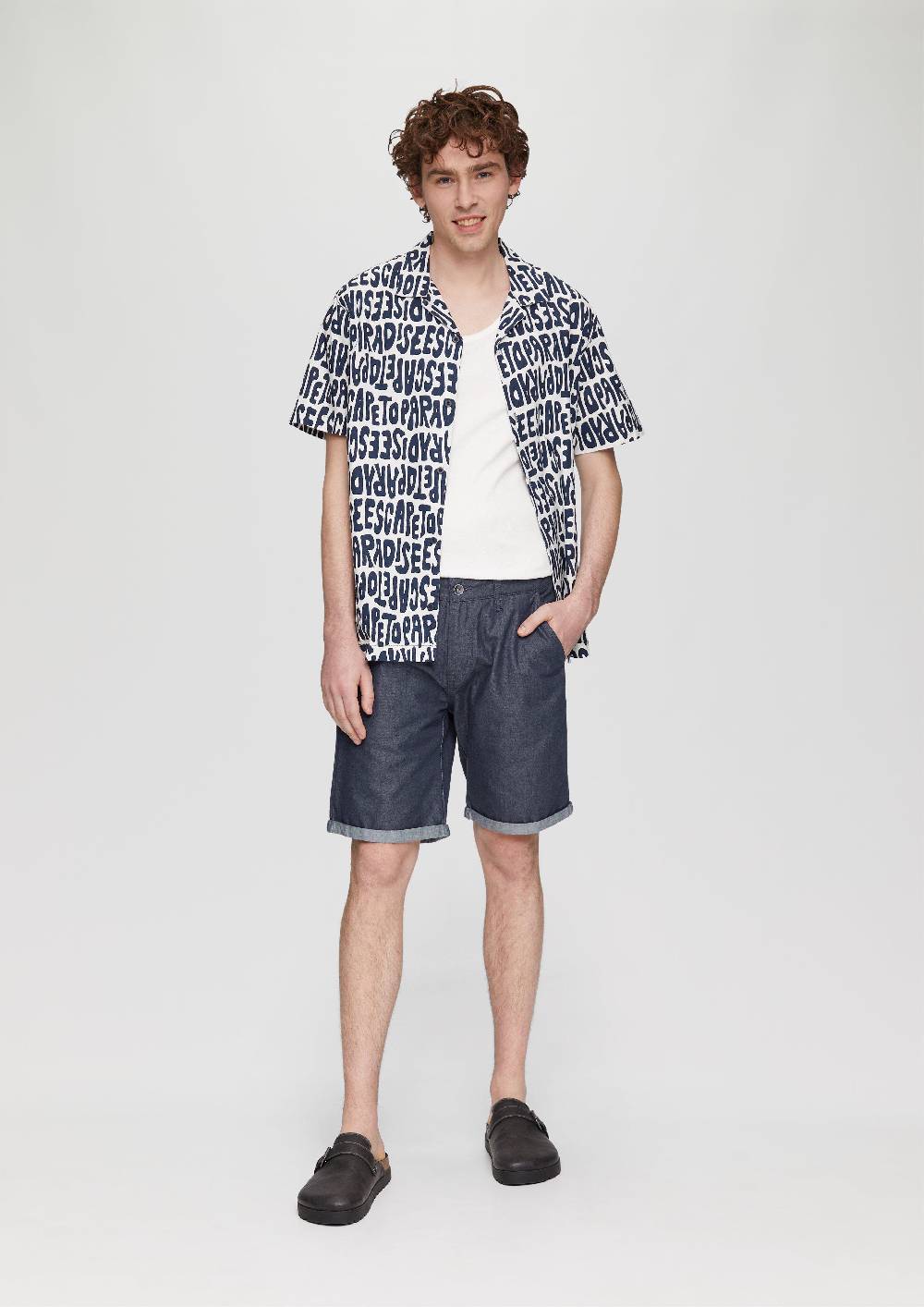 S.Oliver Chino-Shorts Aus Baumwolle Mit Fixiertem Umschlag