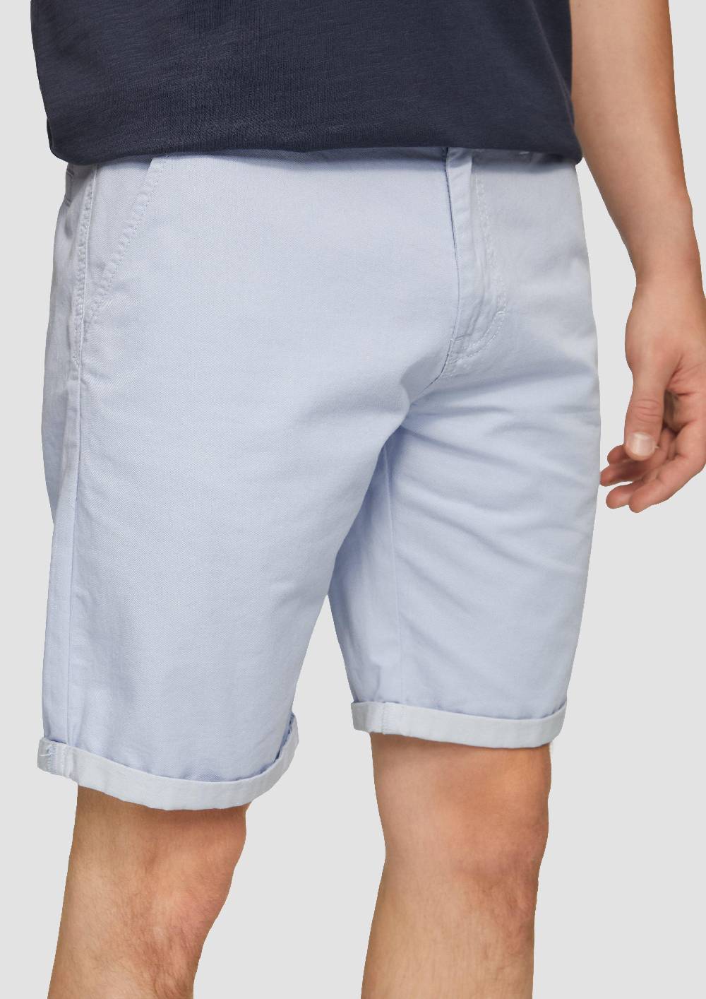 S.Oliver Chino-Shorts Aus Baumwolle Mit Fixiertem Umschlag