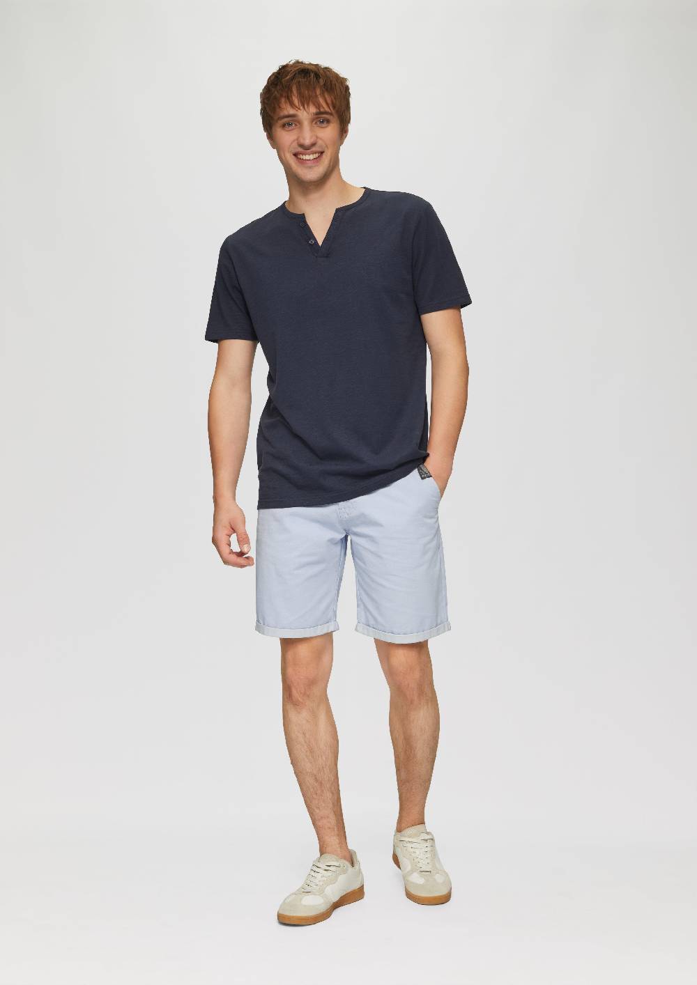 S.Oliver Chino-Shorts Aus Baumwolle Mit Fixiertem Umschlag