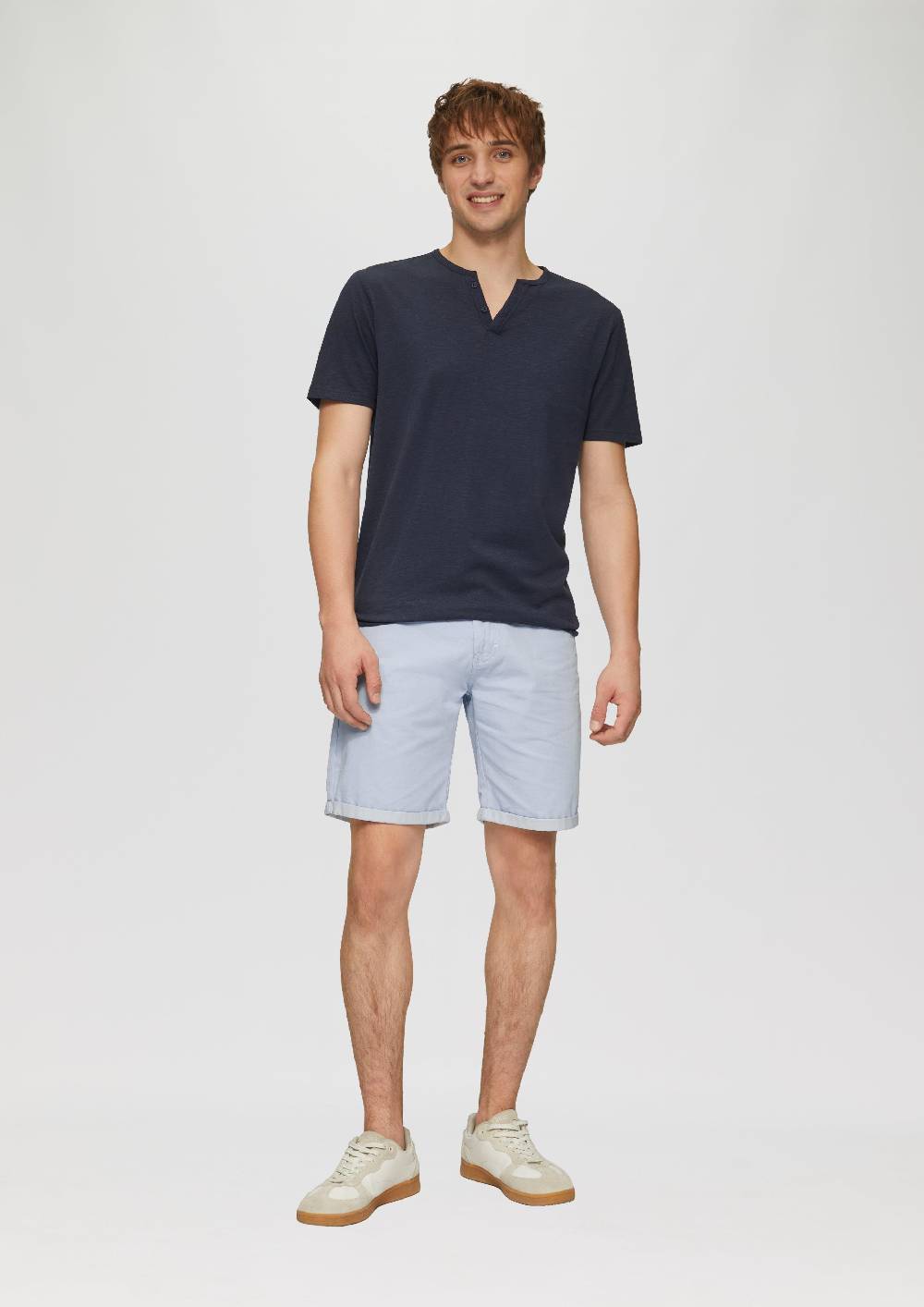 S.Oliver Chino-Shorts Aus Baumwolle Mit Fixiertem Umschlag